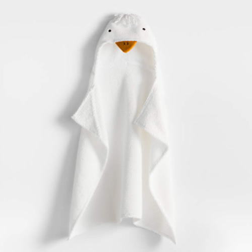 Duck Pampas Ivory 100% Organic Cotton Hooded Baby Towel