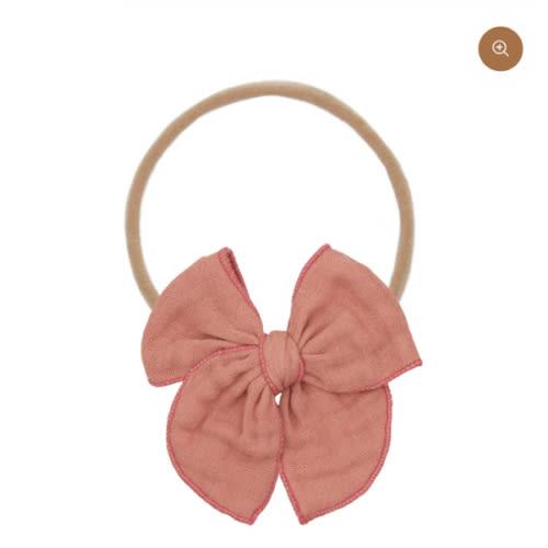 Cloud Muslin™ Heirloom Bow - Rose Headband