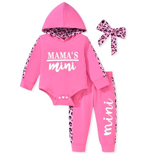 Baby Girl Long Sleeve Infant Hoodie Romper Pants Outfit