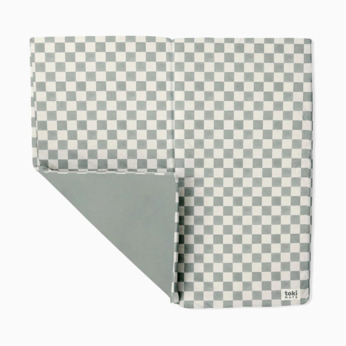 Toki Kids Standard Organic Cotton Play Mat - Checker Matcha