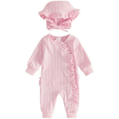 Newborn Outfits Baby Girl Clothes Wrap Romper Bonnet