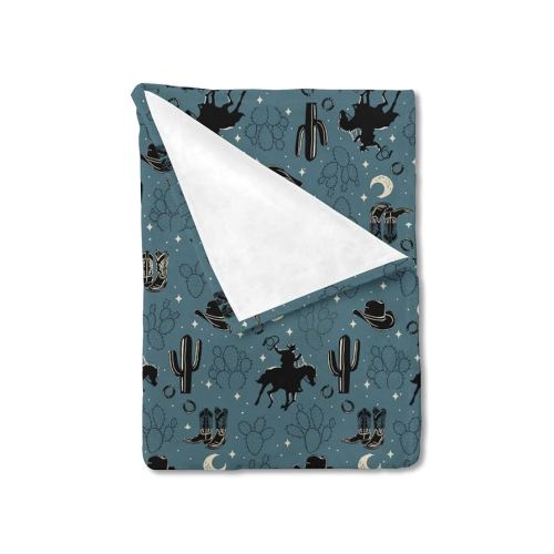 Vintage Western Cowboy Baby Blanket for Boys Cowboy Horse Boots Hat Cactus Moon Flannel Soft Swaddle Blanket Wild Plants Receiving Blankets Newborn Infant Nursery Toddler Crib Bed Blankets 30x40