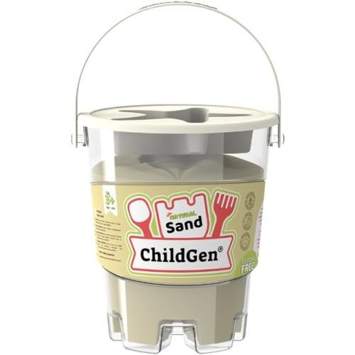 ChildGen Magic Play Sand Bucket 1.10lb, Natural Non-Toxic Sensory Sand for Kids & Toddlers, Soft Play Sand for Creative & Educational Fun