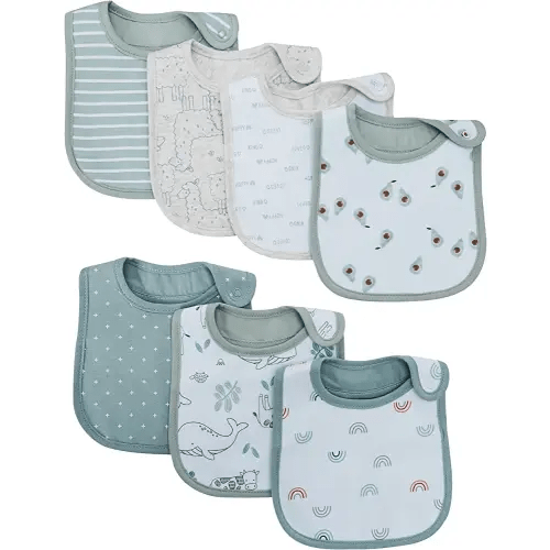Simple Joys by Carter's Unisex Babies' Teething Bibs, Pack of 7