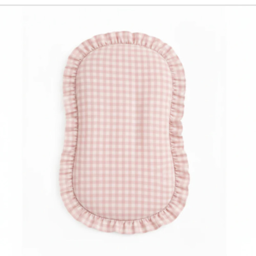 Pink Gingham Ruffle Baby Lounger Cover