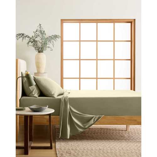 Organic Jersey Sheet Set in Moss