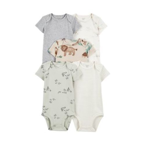 Baby Boys Short Sleeve Bodysuit - 5 Pack
