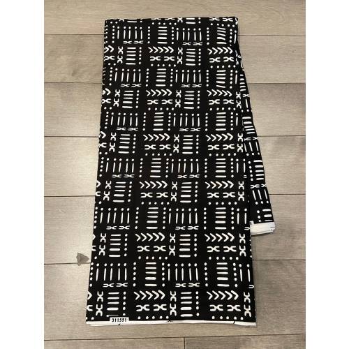 Black and White African Fabric | Chitenge | African Fabric| sold per yard