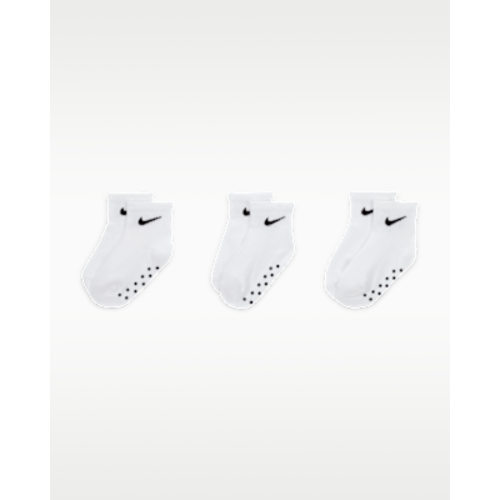 Nike Baby Core Swoosh Gripper Socks (3 Pairs). Nike.com
