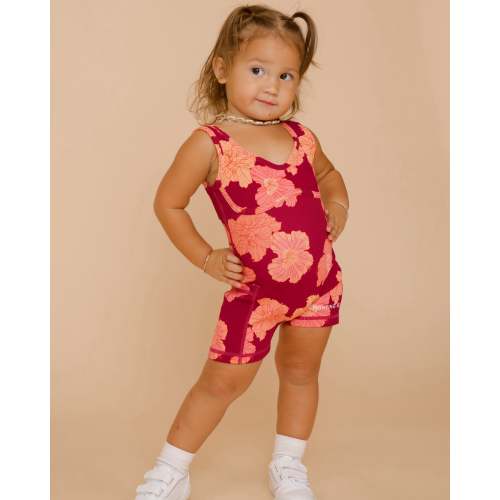 Mini Aura Jumpsuit in Hibiscus - Anemone