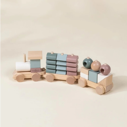 Oversized Wooden Stacking Train