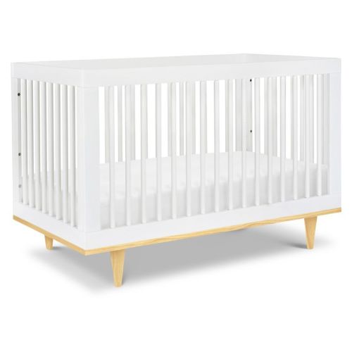 daVinci Marley 3-in-1 Convertible Crib - White Finish and Natural Legs