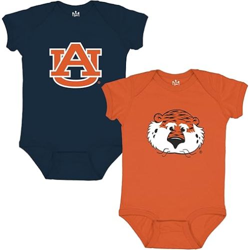 Little King NCAA Bodysuit 2 Pack Short Sleeve-100% Cotton-Infant Sizes 0-3M 6M 12M 18M