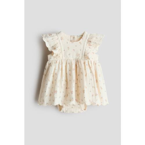 COTTON MUSLIN BODYSUIT DRESS