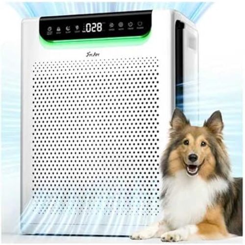 Air Purifiers for Home Large Room, Cover Up to 2600 Ft² with Washable Filters, Powerful Turbo Mode, PM2.5 Air Quality Display, 22dB Sleep Mode, Air Cleaner for Pets Hair, Smoke, Odors, HAP607, White