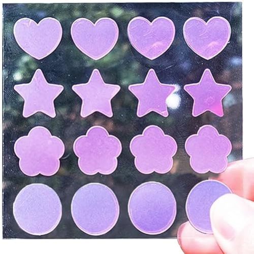 40 Pack UV Detection Stickers for Sunscreen Cute Shape - Sun Protection Reminder for Kids Adults - Waterproof Sunscreen Dots UV Stickers Sunblock Patch SPF Sensing Spots Patches for Reapplying