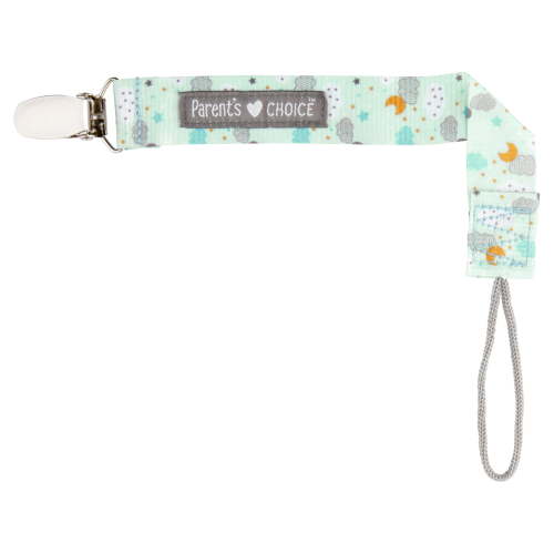 Parents Choice Paci Lanyard Clip Clouds