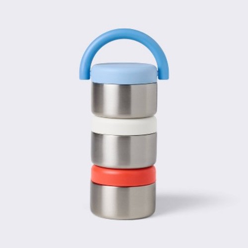 5 fl oz 3pc Stacking Snacker Food Storage Cups, 4th of July - Americana - Cloud Island™