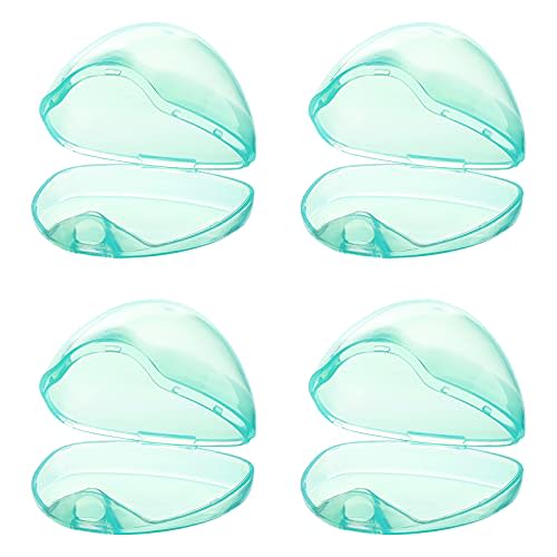 Accmor Pacifier Case, Pacifier Holder Case, Pacifier Container for Travel, BPA Free,Transparent Green, 4 Pack