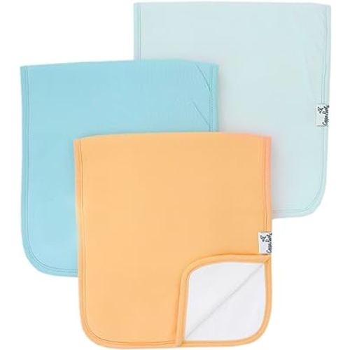 Copper Pearl Premium Baby Burp Cloths - 3-Pack Large Cotton Burp Cloths, Extra Soft Spit Up Rags with 3 Absorbent Layers, Perfect for Baby Boy and Baby Girl Gifts (21" x 10" Size, Bennie Set)