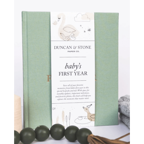 Baby's First Year Memory Book | Duncan & Stone Paper Co. - Color: Sage