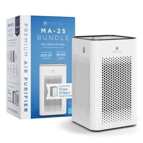 Medify Air MA-25 HEPA Air Purifier for Home Large Room, H13 True HEPA Air Cleaner Filter - 825 Sq Ft Coverage for Pets, Allergies, Pollen, Smoke, Odors