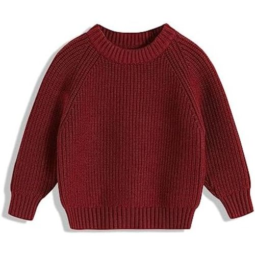 YOUNGER STAR Toddler Baby Girls Boys Knit Sweater Pullover Long Sleeve Sweatshirt Fall Winter Clothes