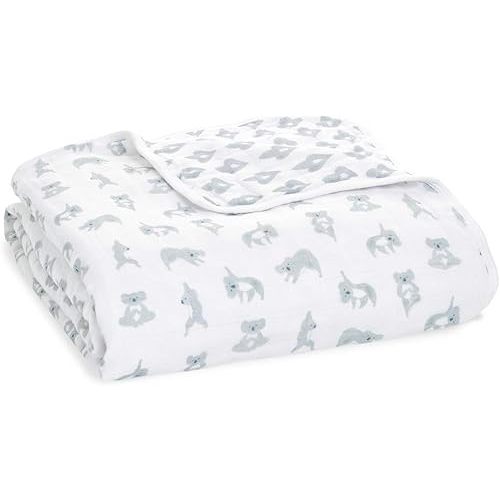 aden + anais Boutique Dream Blanket, Boutique Muslin Baby Blankets, Ideal Newborn Nursery & Crib Blanket, Unisex Toddler & Infant Bedding, Shower & Registry Gift, Now + Zen-Koalas + Medallion