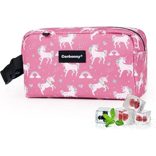 Cerbonny Small Insulated Cooler Bag (Pink Unicorn), for baby food