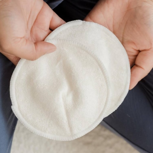 Kindred Bravely Organic Reusable Nursing Pads, Washable, for Breastfeeding & Leaking with Carry Bag, 10 Pack 4.5" D (Twilight Regular)