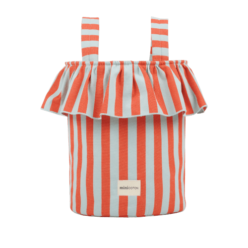 Basket Stripes - Coral + Aqua