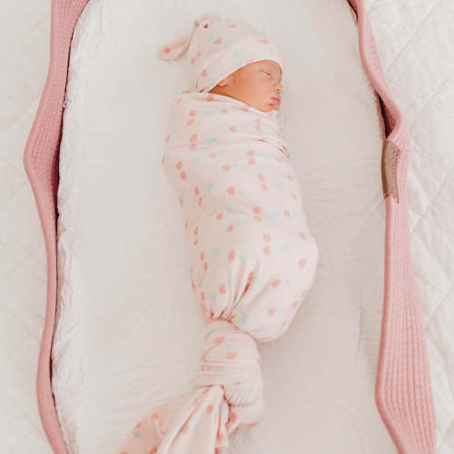 Knit Swaddle Blanket - Cheery