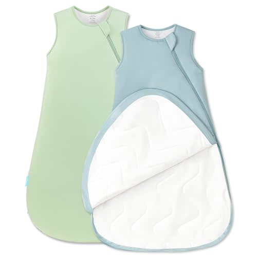 PurComfy Quilted Supersoft Sleep Sack, 2.5 TOG Premium Bamboo Viscose Warm Baby Sleeping Bag, Thick Babies Wearable Blanket