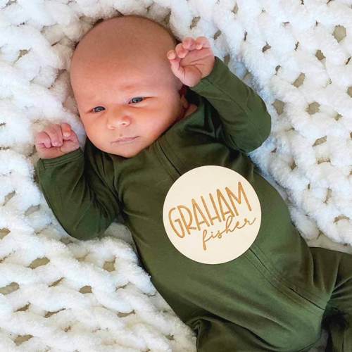 Personalized Baby Name Wood Announcement | Whimsy