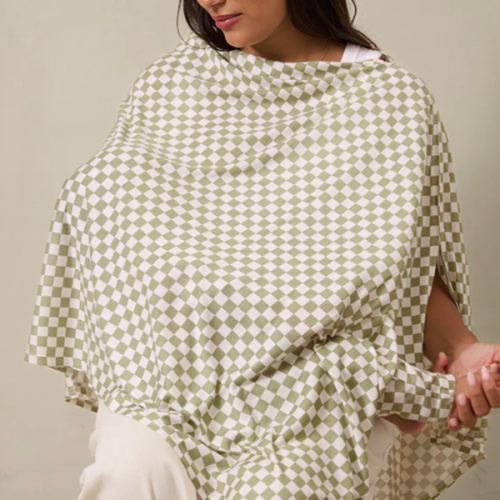 Sage Chequer Nursing Cover