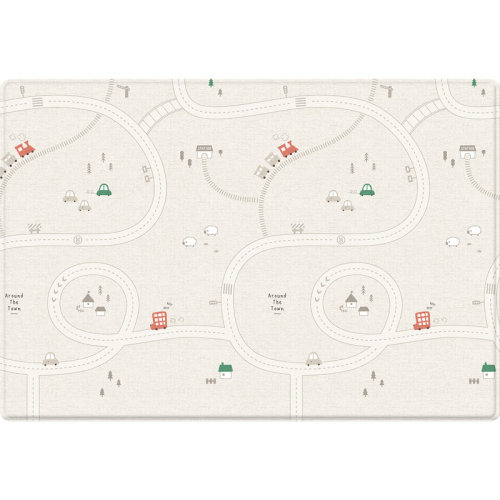Parklon Around Town / Fabric Beige Reversible Soft Plastic Play Mat | Wayfair