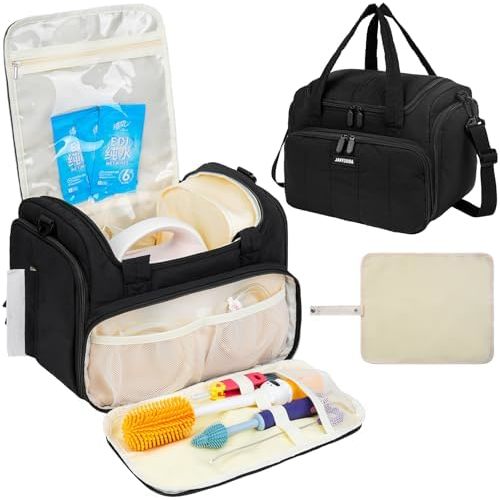 Breast Pump Bag Fit for Spectra S1/S2/Dual S with Insulated Cooler, Black
