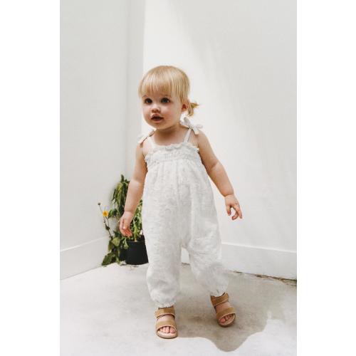 EMBROIDERED OVERALLS - White | ZARA United States