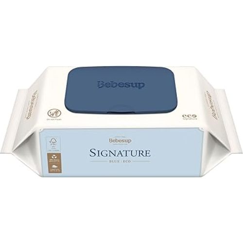 BEBESUP- Korea’s #1 Signature Eco Baby Wipes- 100% Plant-Based 99% Drinkable Water-Based Unscented Ultra-Thick Organic baby wipes Hypoallergenic for sensitive skin Flip-Top (1 Pack)