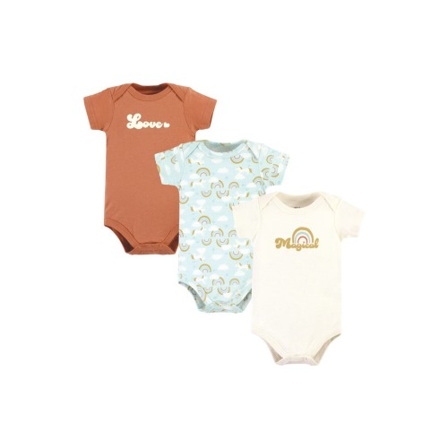 Cotton Bodysuits 3-Pack, Newborn