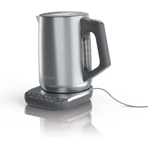 Ninja KT200 Precision Temperature Electric Kettle, 1500 watts, BPA Free, Stainless, 7-Cup Capacity, Hold Temp Setting, Silver, KT200