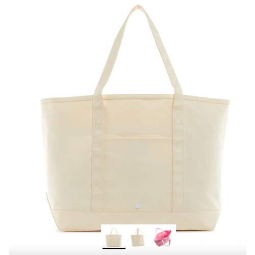MAXI TOTE - COATED CANVAS Large NATURAL