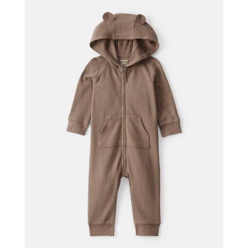 Baby Bear Long-Sleeve Jumpsuit - Brown | Carter's