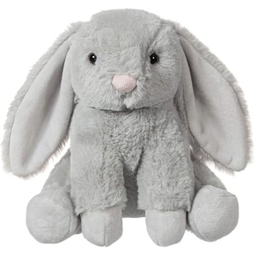 Apricot Lamb Toys Plush Grey Bunny Rabbit Stuffed Animal with Fluffy Soft Ears (Medium, 12 Inches)