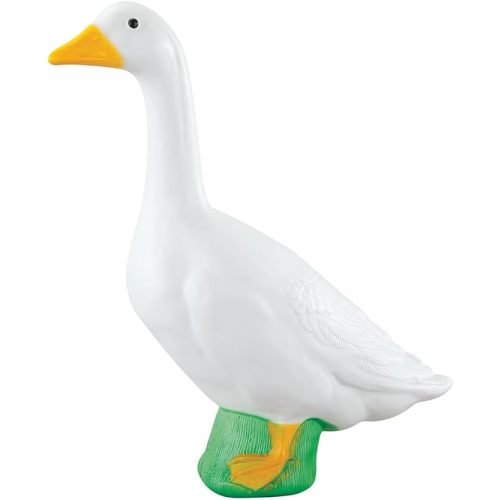 Fox Valley Traders Official Gaggleville 23" Large White Goose, Plastic Garden Décor, Vibrant and Clean Painted Goose Feet - Indoor or Outdoor Decorative Figurine for Garden, Patio, or Entryway Accent