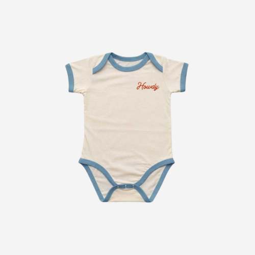 Howdy Vintage Ringer Onesie