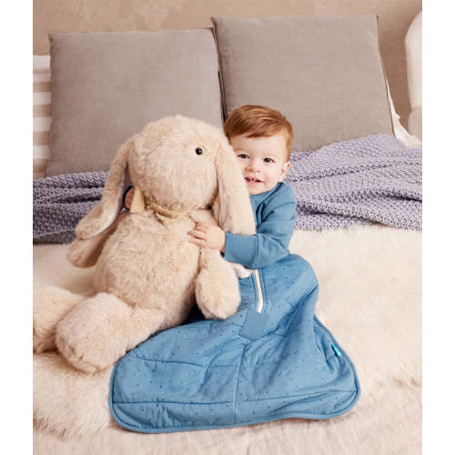 Sleep Bag Long Sleeve 2.5 TOG Cotton Storm Blue Pebbles