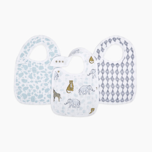 Aden + Anais Cotton Muslin Snap Bibs (3 Pack) - Jungle
