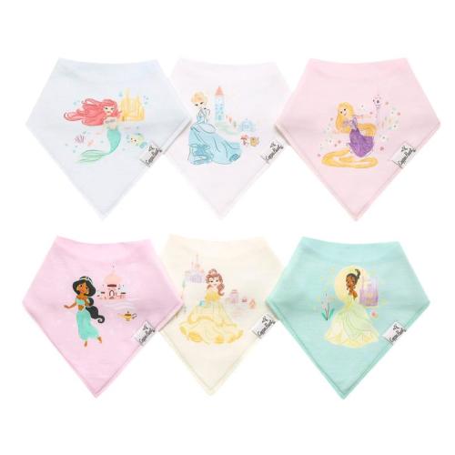 Copper Pearl - 6Pk Disney Princess Bandana Bib Set