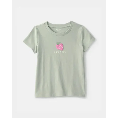 Toddler Girl Strawberry Graphic Tee - Green | Carter's